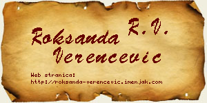 Roksanda Verenčević vizit kartica